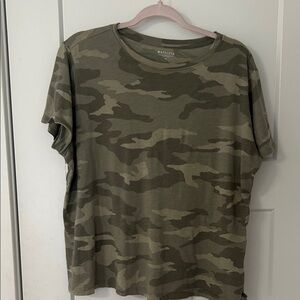Athleta Women's Short Sleeve Camo Tee - Green
